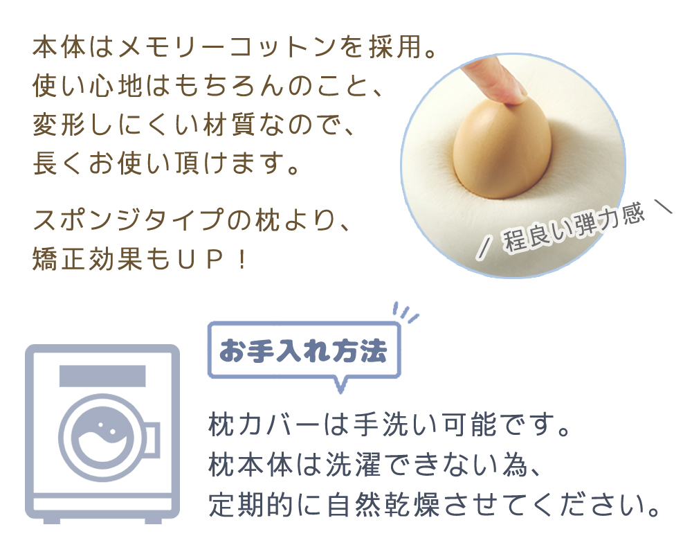 ベビー用矯正枕の材質